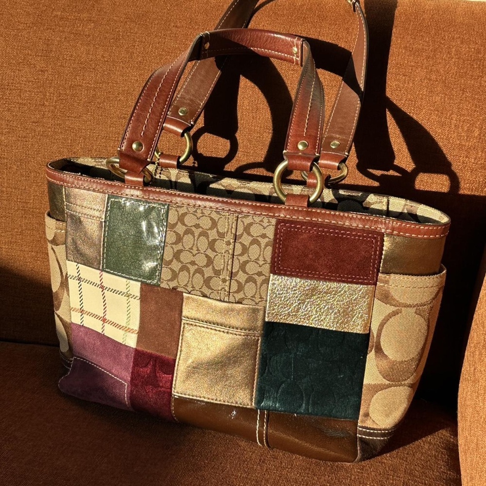 Coach Multicolor Patchwork Tote Bag - image 2